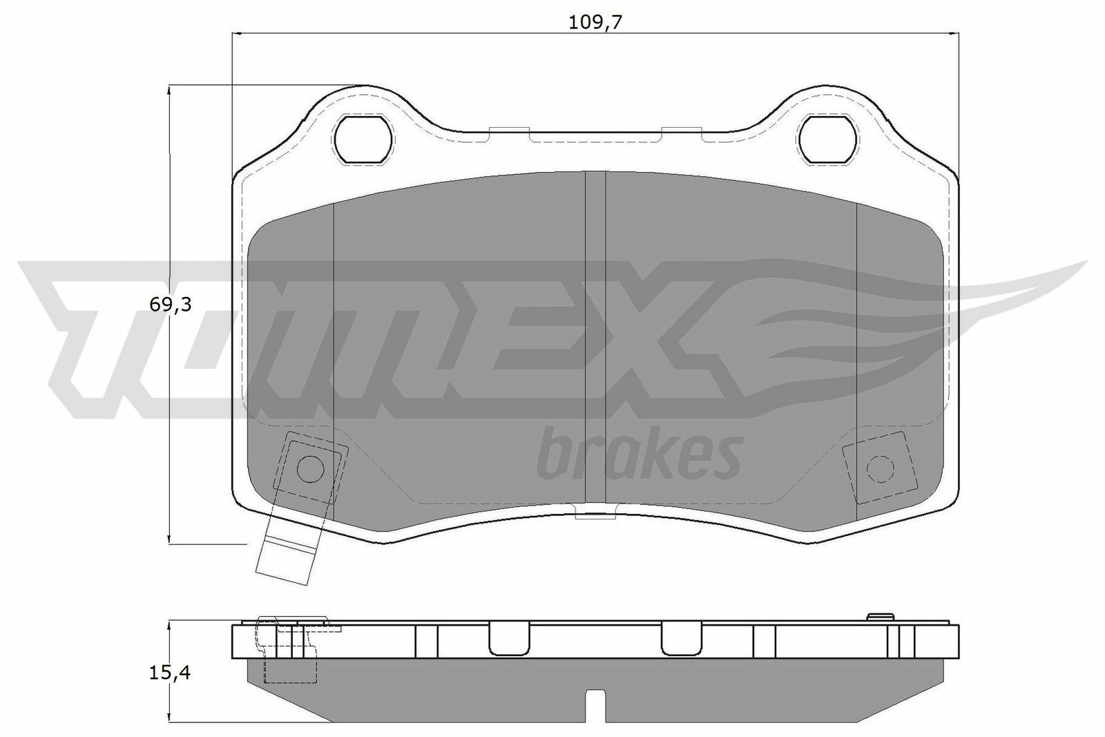 Sada brzdových destiček, kotoučová brzda TOMEX Brakes